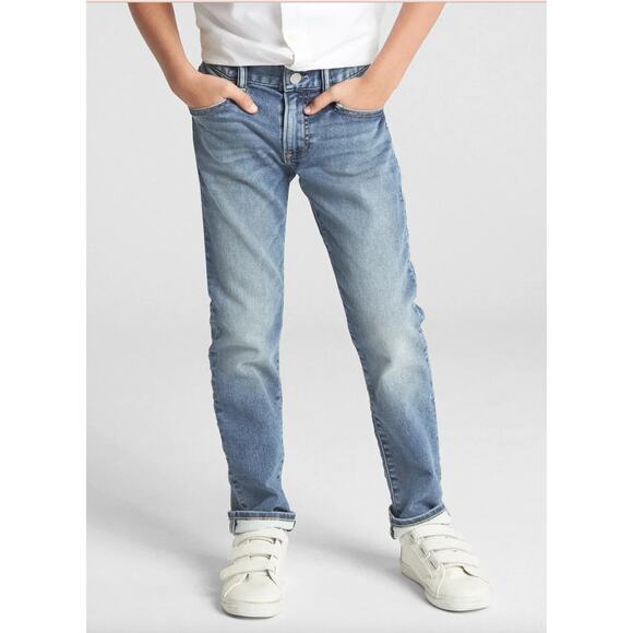 Gap Boys Denim Jeans Slim Stretch Soft Medium Wash 12 - Picture 1 of 8